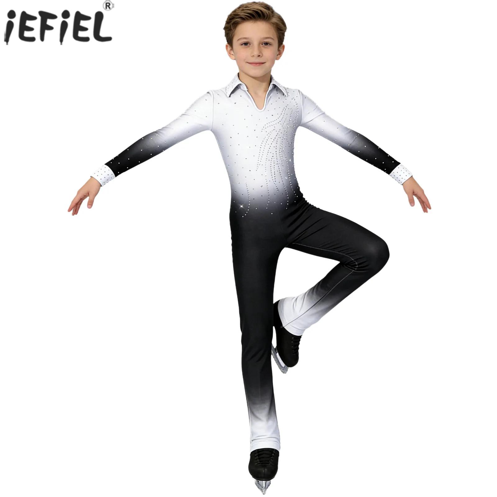 Rhinestone Banding Trim - Combinaison de danse pour enfants garçons,