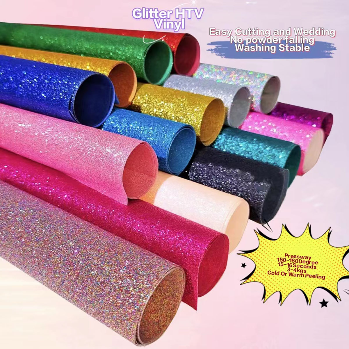Glitter Vinyl Roll - CHEONET HTV - Vinyle thermocollant à