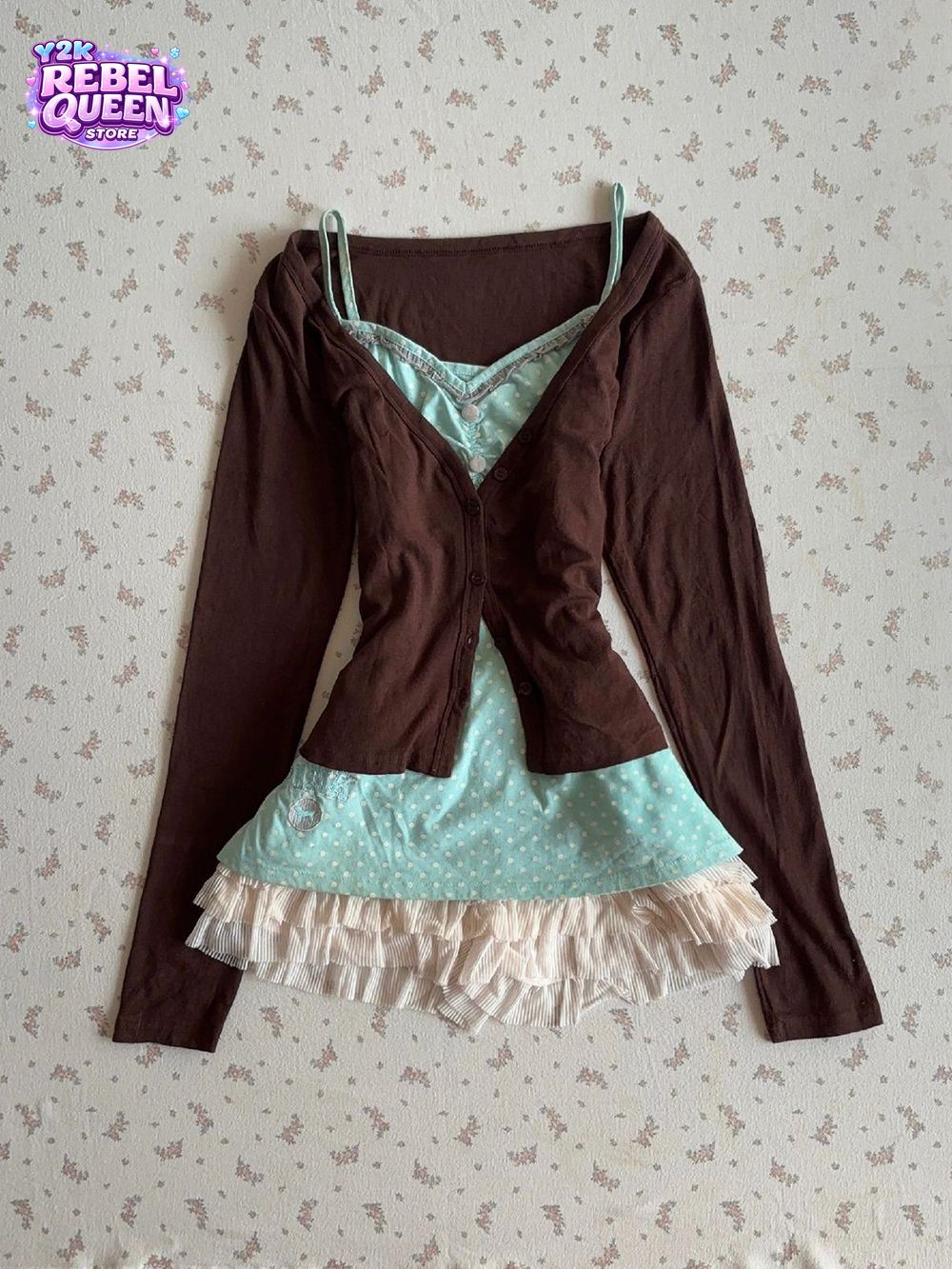 Elastic Lace Trim - Ensemble Robe Camisole Coquette Y2K Vintage