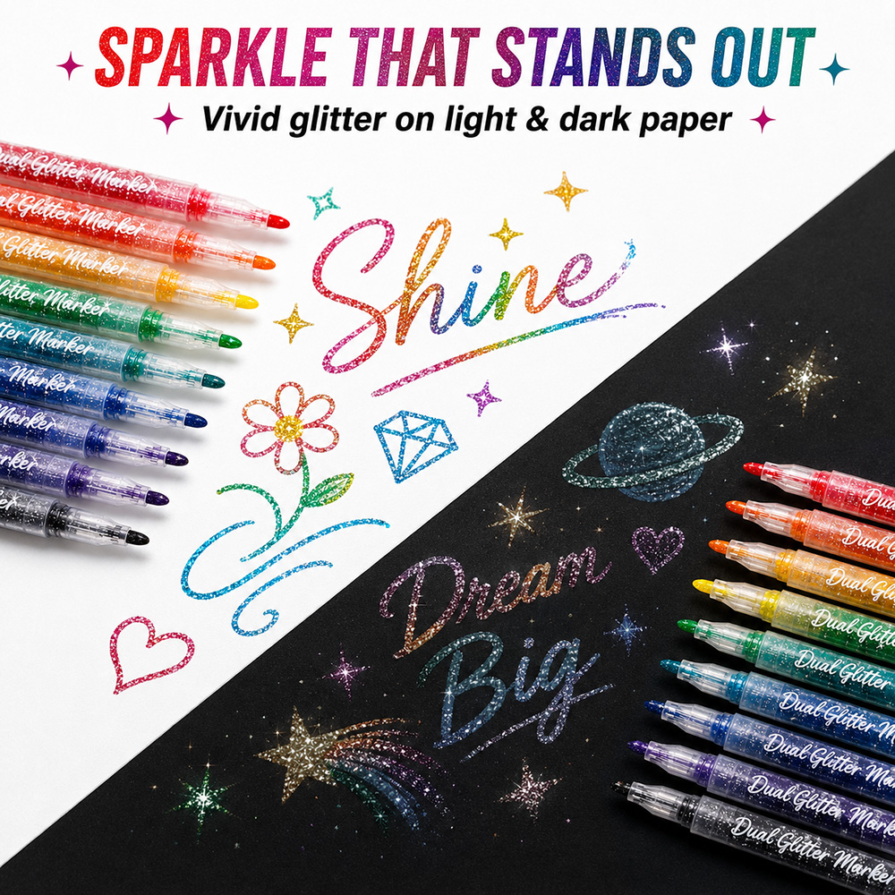 12 marqueurs à double pointe s - Glitter Vinyl Roll avis et prix