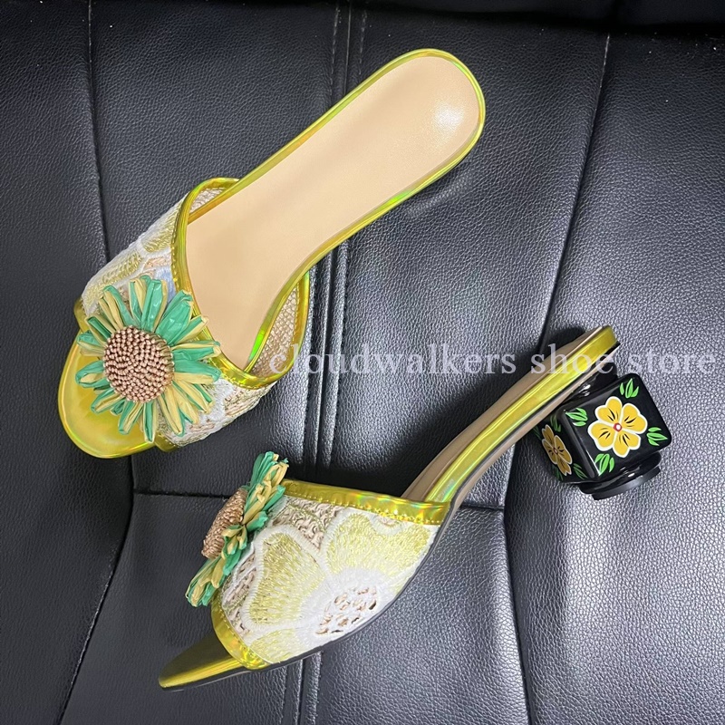 Mule d'été à bout ouvert avec  - Embroidery Embellishments avis et prix