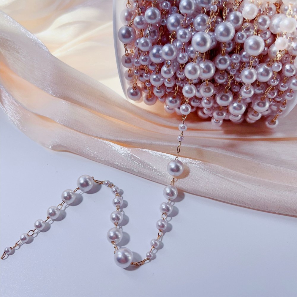 1 mètre 3-8mm fausses perles a - Pearl Trim Chain avis et prix