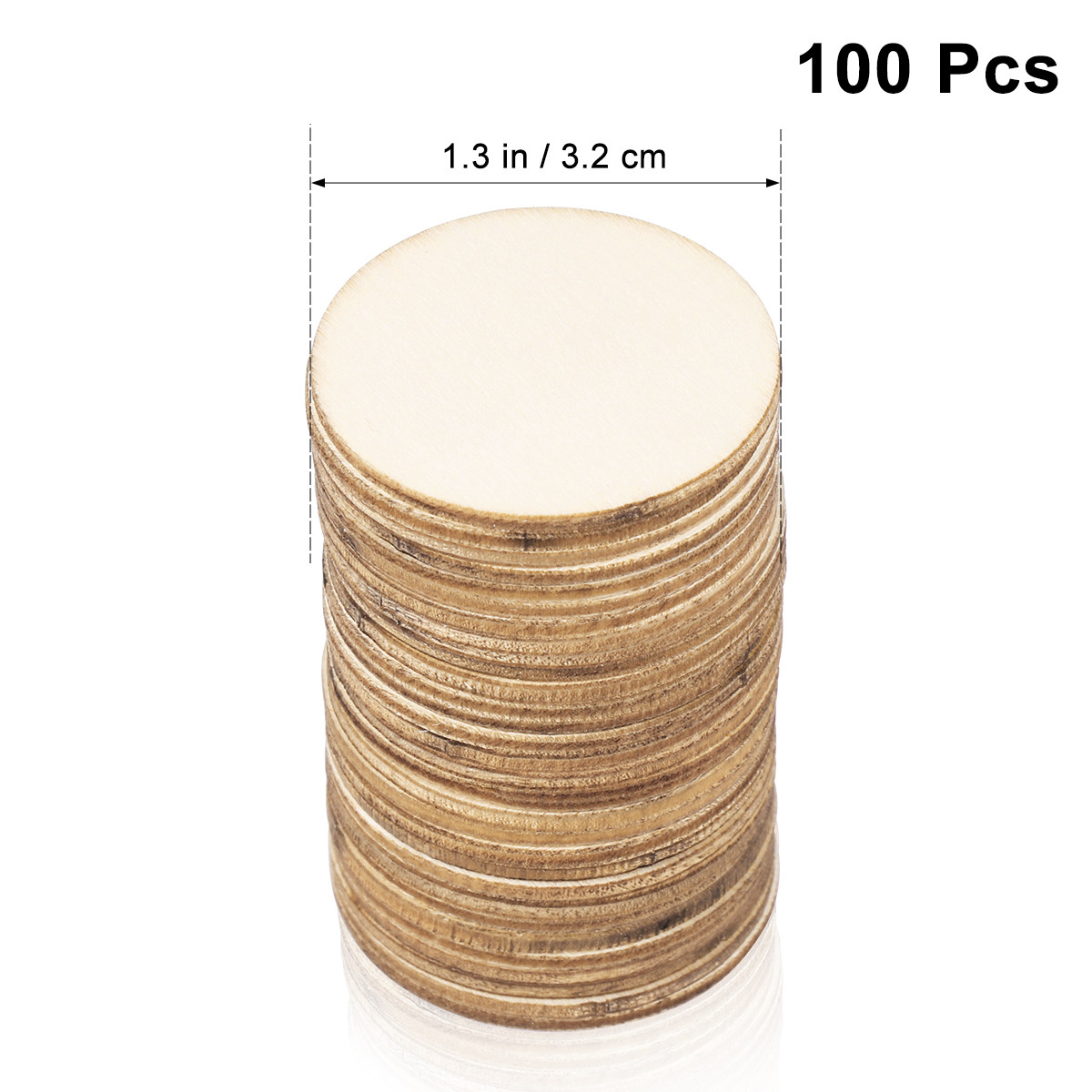 100 pièces rondes en bois pour - Christmas Craft Embellishment avis et prix