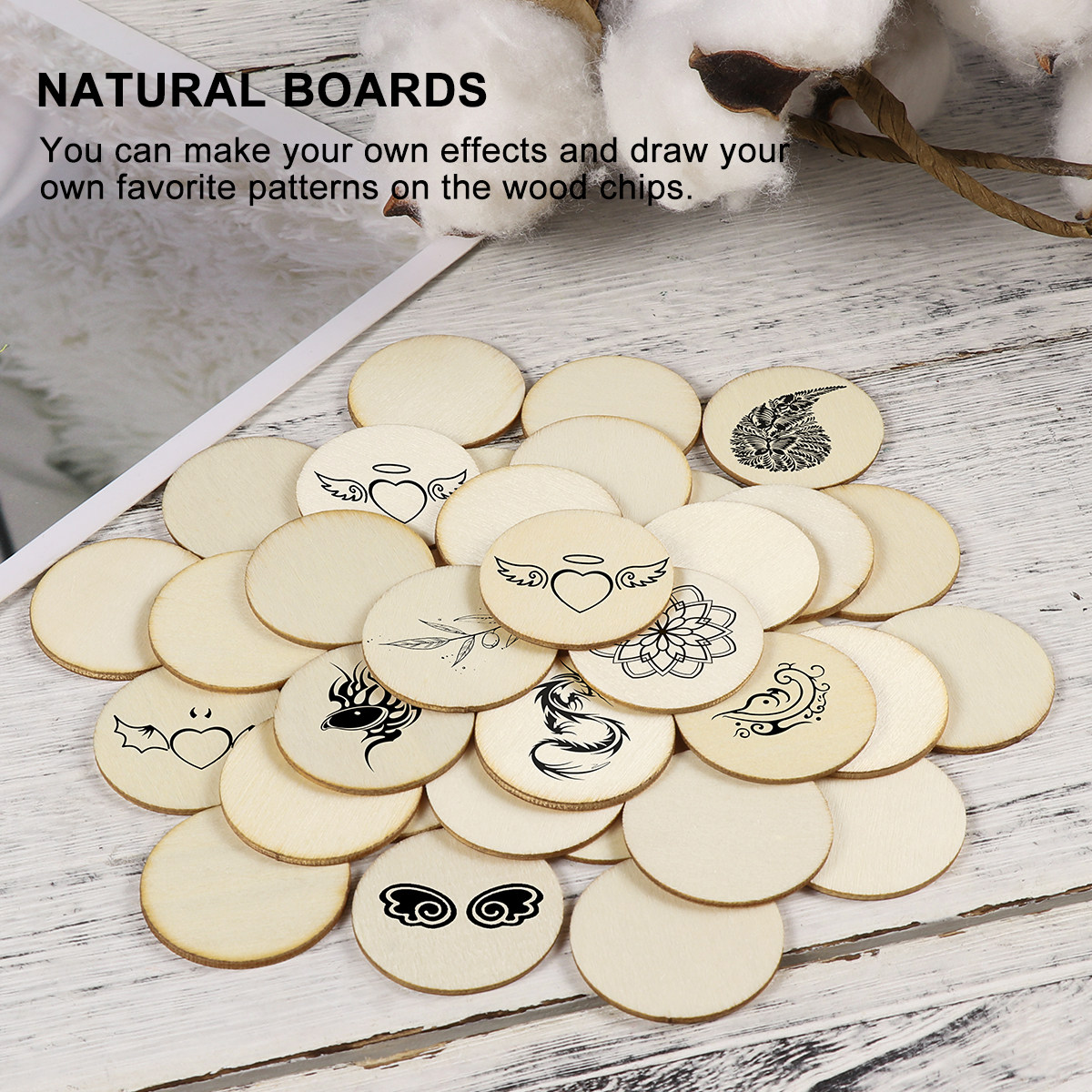 100 pièces rondes en bois pour - Christmas Craft Embellishment avis et prix