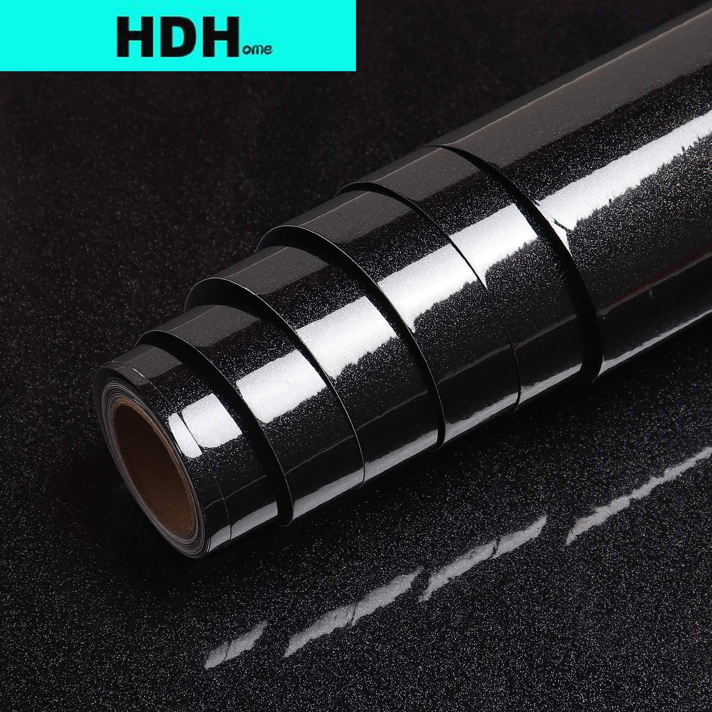 Papier Peint de Contact Noir à - Glitter Vinyl Roll avis et prix