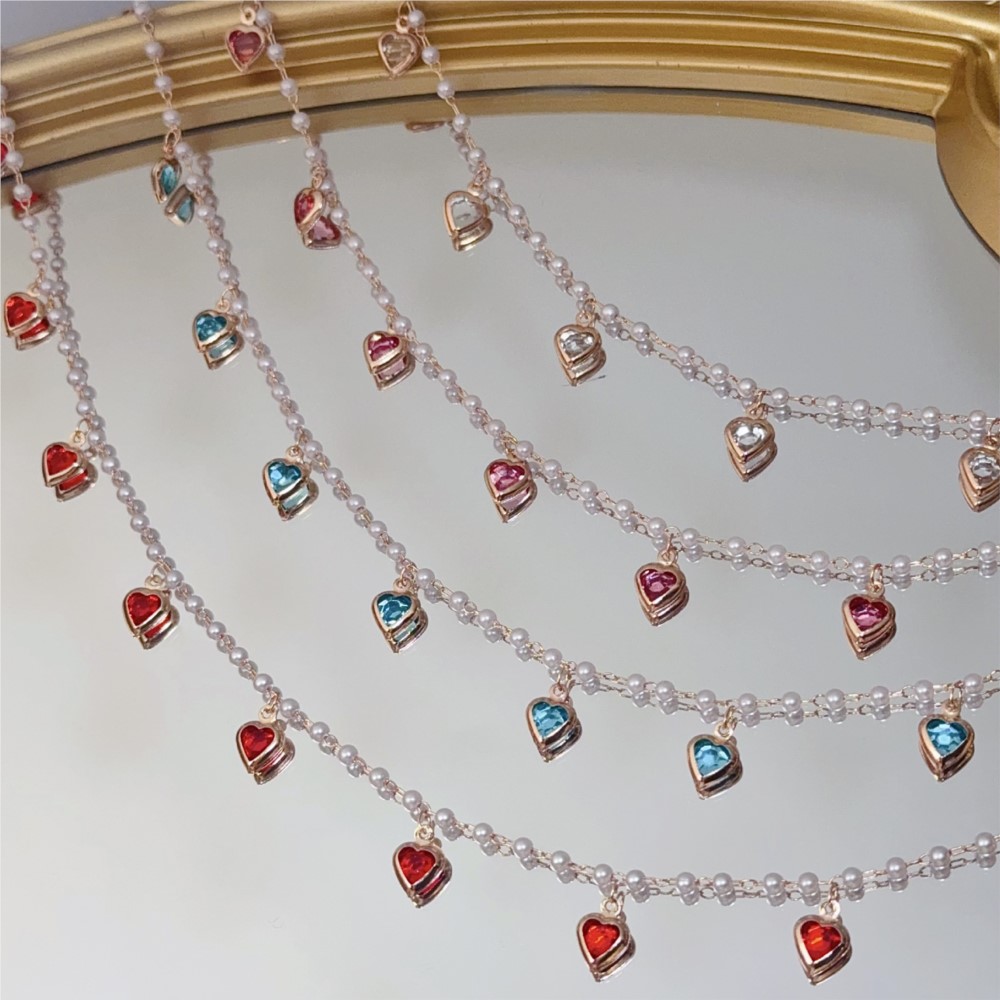 Chaîne en laiton avec cœurs en - Pearl Trim Chain avis et prix