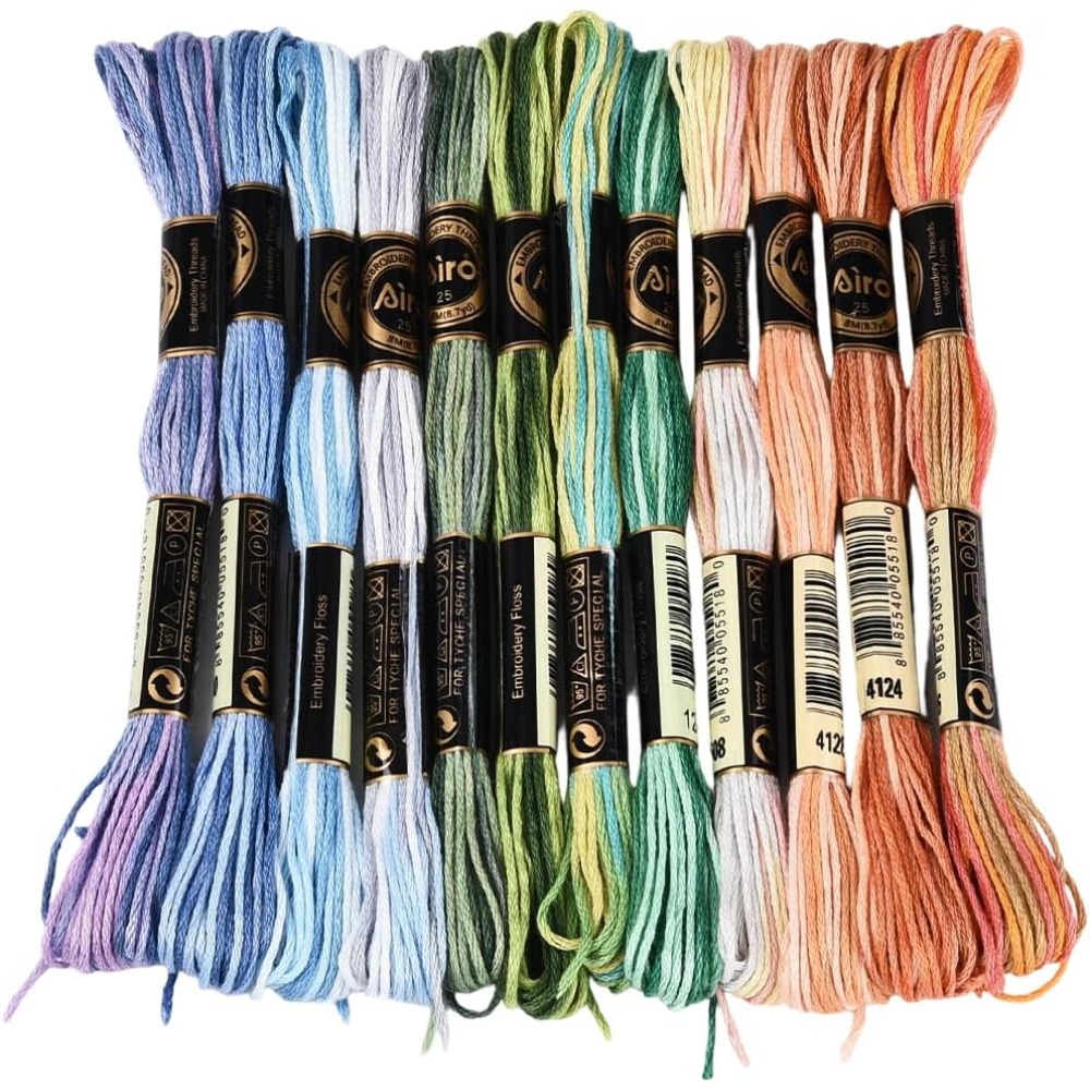 12 écheveaux de fil à broder e - Embroidery Embellishments avis et prix