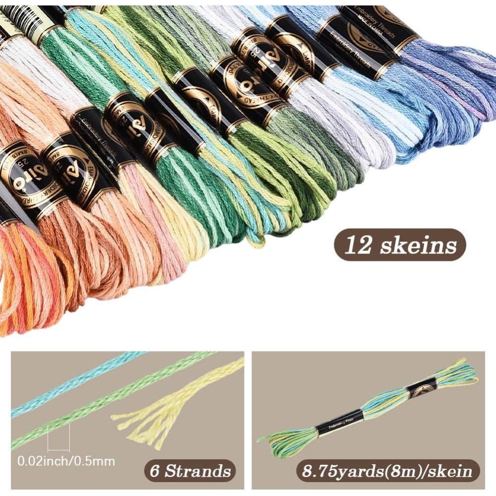 12 écheveaux de fil à broder e - Embroidery Embellishments avis et prix