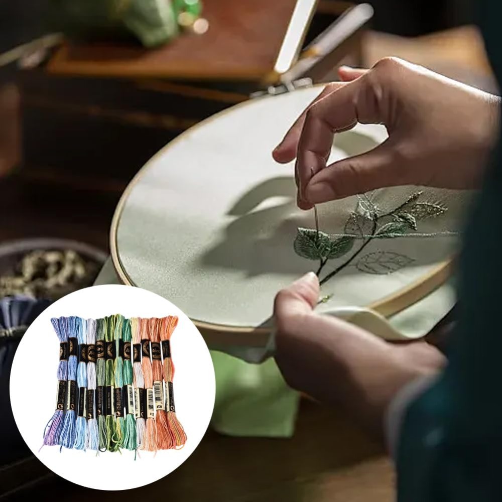 12 écheveaux de fil à broder e - Embroidery Embellishments avis et prix