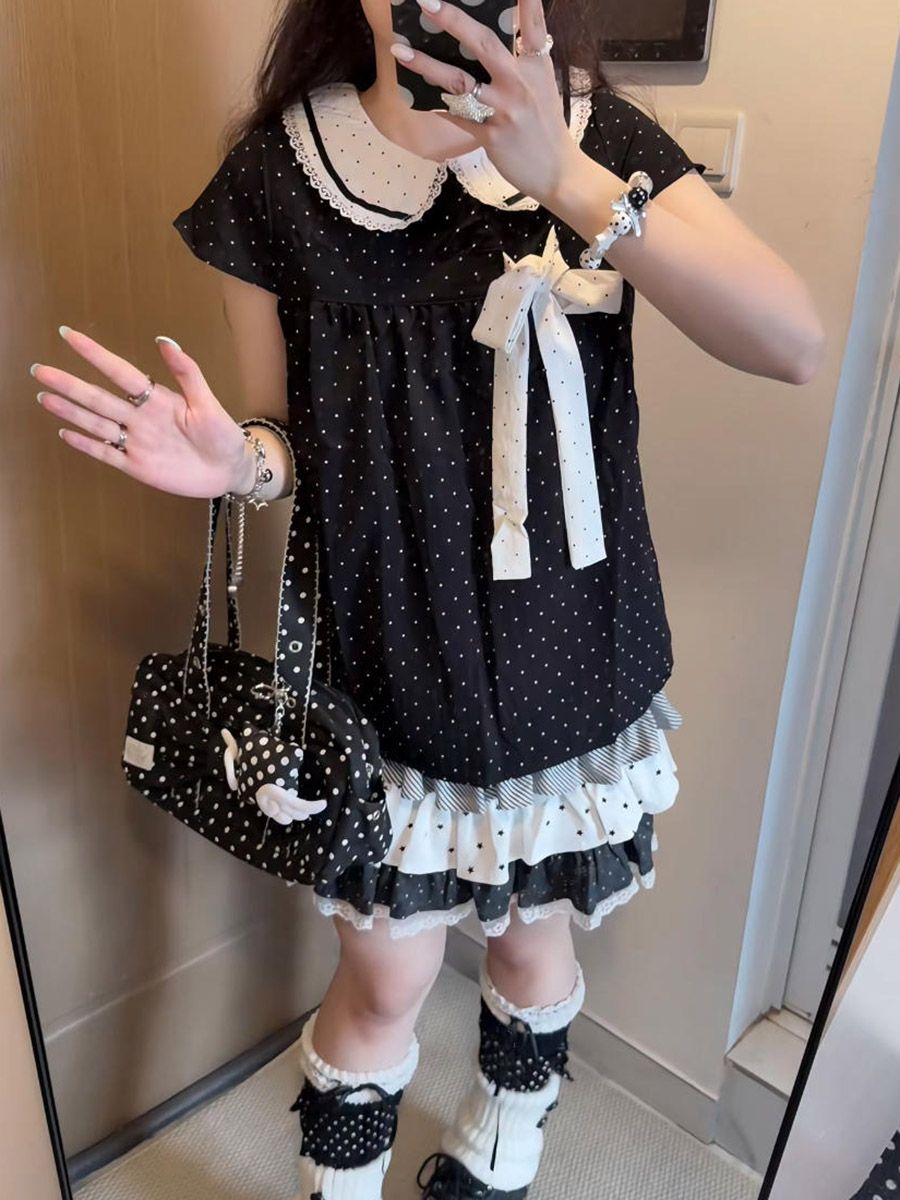 Ensemble 2 pièces Y2K Kawaii j - Elastic Lace Trim avis et prix