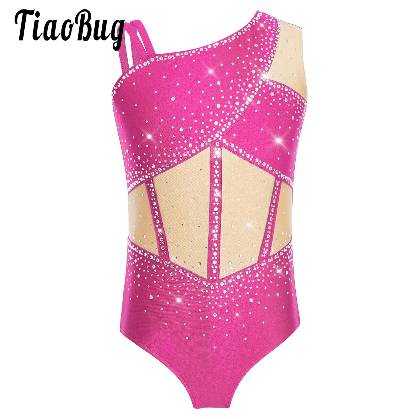 Justaucorps asymétrique sans m - Rhinestone Banding Trim avis et prix